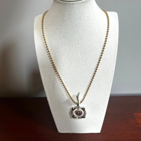 C*Note NWT Stainless Steel Pendant Heart Necklace Initial M Monogram $110 - Picture 5 of 12